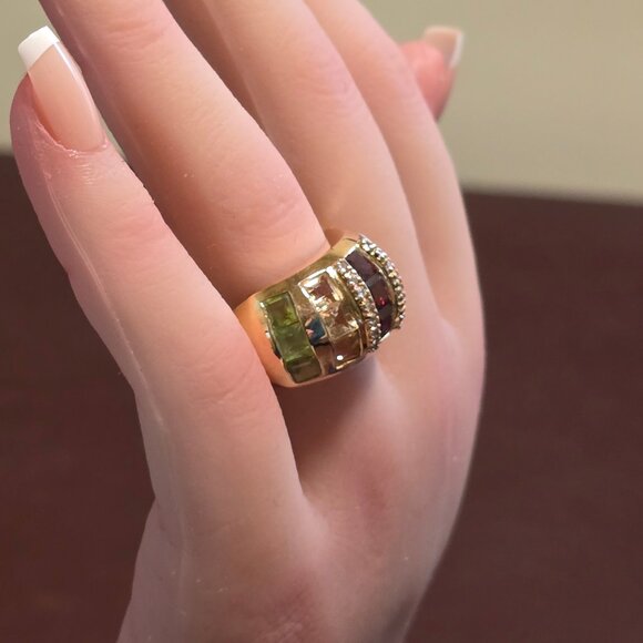 Multi-Color Sterling Silver Ring - Picture 5 of 8